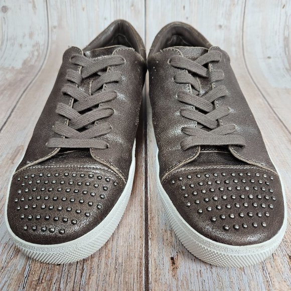 Mercer Edit bronze Catcall leather upper sneakers, size 8 - Picture 2 of 8